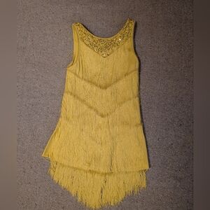 Balera Yellow Fringe Dance Costume